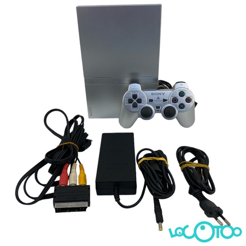 CONSOLA SONY PS2 SLIM SILVER Con Mando