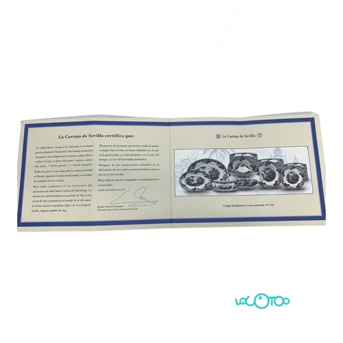 Vajilla LA CARTUJA DE SEVILLA 30 Piezas