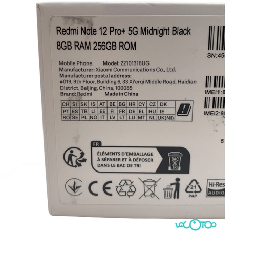 XIAOMI REDMI NOTE 12 PRO+ 5G 8GB 256GB