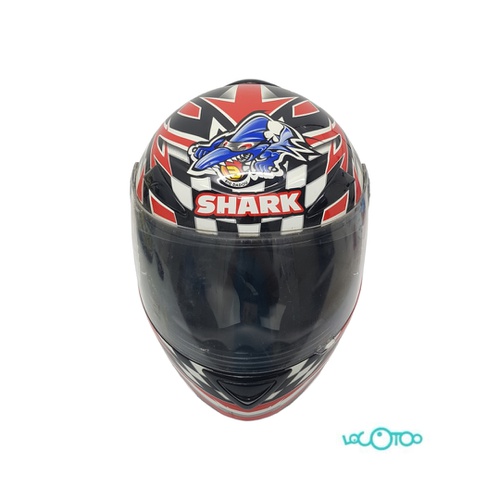 CASCO SHARK NEGRO ROJO