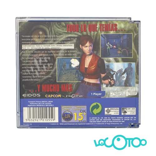 RESIDENT EVIL CODE VERONICA X  Dreamcast