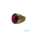 ANILLO DE ORO CON PIEDRA ROJA 