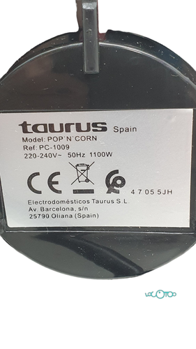 Palomitero TAURUS POP 'N' CORN 1100 W
