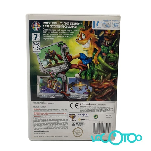 CRASH GUERRA AL COCO MANIACO WII