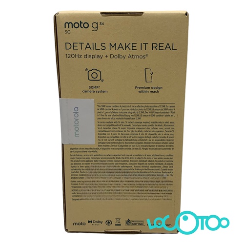 Smartphone MOTOROLA MOTO G34 5G Libre 6.7" 