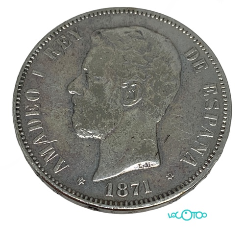 Coleccionismo MONEDA 5 PESETAS 1871 AMADEO 