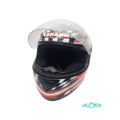 CASCO SHARK NEGRO ROJO