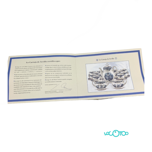 Cerámica LA CARTUJA DE SEVILLA JUEGO DE CAF