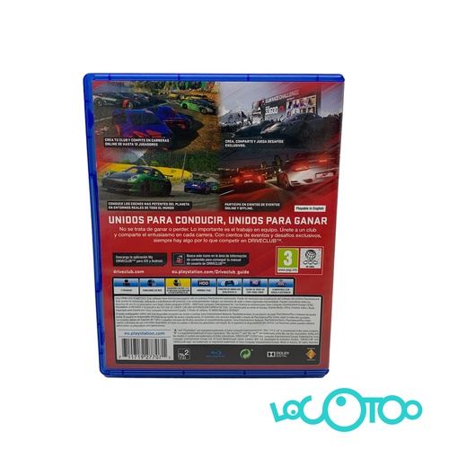 Videojuego SONY PS4 DRIVECLUB PS4