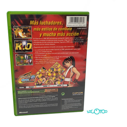 CAPCOM VS SNK 2 EO MILLIONAIRE FIGHTING XBO