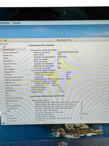 PORTATIL APPLE MACBOOK PRO CORE I7 2.6 (201