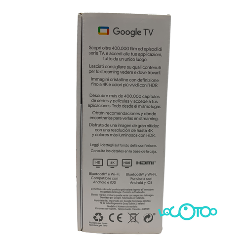 SmartTV GOOGLE CHROMECAST CON GOOGLE TV 