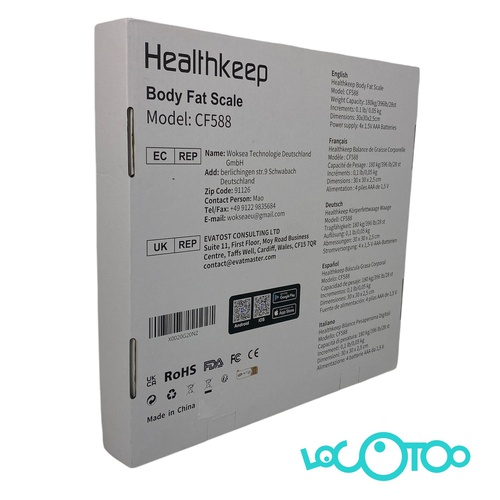 BÁSCULA BAÑO HEALTHKEEP CF588